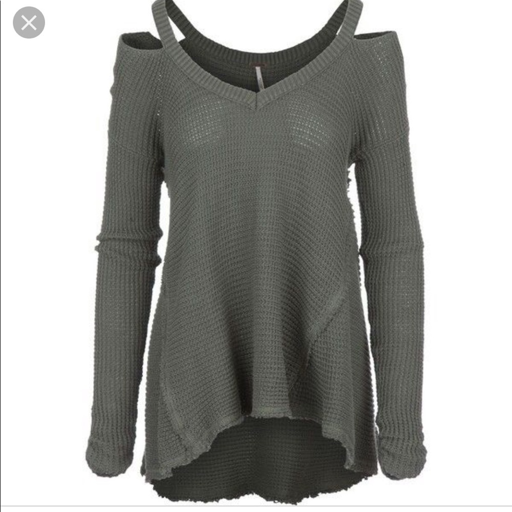 Grey free people moonshine sweater